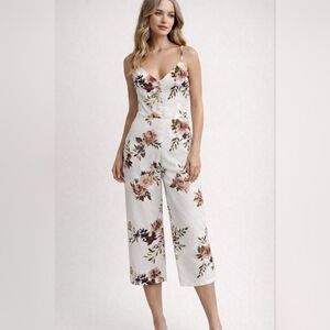 Dynamite Floral Print Jumpsuit